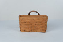 Load image into Gallery viewer, Longaberger 1998 Wall Basket Leather Handle Handwoven USA
