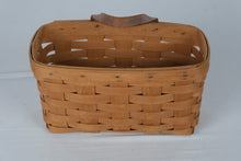 Load image into Gallery viewer, Longaberger 1998 Wall Basket Leather Handle Handwoven USA
