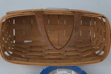 Load image into Gallery viewer, Longaberger 1998 Wall Basket Leather Handle Handwoven USA
