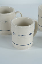 Load image into Gallery viewer, Longaberger Woven Traditions Blue Coffee Mugs – Set of 4 (USA Made)
