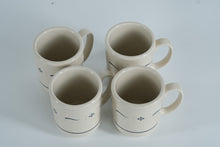 Load image into Gallery viewer, Longaberger Woven Traditions Blue Coffee Mugs – Set of 4 (USA Made)
