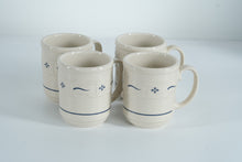 Load image into Gallery viewer, Longaberger Woven Traditions Blue Coffee Mugs – Set of 4 (USA Made)
