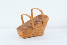 Load image into Gallery viewer, Longaberger 1993 Small Vegetable Banana Basket Protector Double Handles
