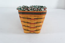 Load image into Gallery viewer, Longaberger Holiday Sleigh Basket with Heart Lid, Liner &amp; Protector – 1998 Collectors Edition
