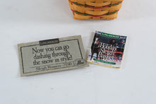 Load image into Gallery viewer, Longaberger Holiday Sleigh Basket with Heart Lid, Liner &amp; Protector – 1998 Collectors Edition
