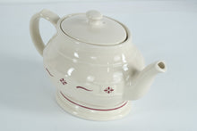 Load image into Gallery viewer, Longaberger Woven Traditions Red Teapot with Lid – Handcrafted USA Pottery
