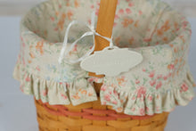 Load image into Gallery viewer, Longaberger 2001 Mothers Day Vintage Blossoms Basket Liner Protector Tie On
