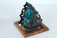 Load image into Gallery viewer, Hemingray-42 Glass Insulator Display on Cast Iron Frame – Lorain Products 40th Anniversary 1936–1976
