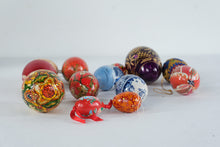Load image into Gallery viewer, Lot of 11 Decorative Easter Egg Ornaments Hand Painted Glass Wood and Beaded Eggs
