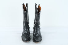 Load image into Gallery viewer, Lucchese 1883 N7367 Black Exotic Leather Shooting Star Cowboy Boots 7B

