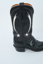 Load image into Gallery viewer, Lucchese 1883 N7367 Black Exotic Leather Shooting Star Cowboy Boots 7B
