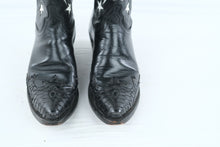 Load image into Gallery viewer, Lucchese 1883 N7367 Black Exotic Leather Shooting Star Cowboy Boots 7B

