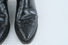 Load image into Gallery viewer, Lucchese 1883 N7367 Black Exotic Leather Shooting Star Cowboy Boots 7B
