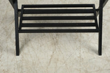 Load image into Gallery viewer, Black Wood Folding Luggage Rack with Lower Shelf 24 x 15 5 x 22
