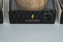 Load image into Gallery viewer, Luminara Real Flame-Effect Birch Pillar Candles – Set of 3 Flameless LED Candles (New in Box)
