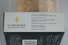 Load image into Gallery viewer, Luminara Real Flame-Effect Birch Pillar Candles – Set of 3 Flameless LED Candles (New in Box)
