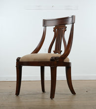 Load image into Gallery viewer, Kincaid Lyre-Back Accent Chair in Wood &amp; Neutral Upholstery
