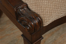 Load image into Gallery viewer, Kincaid Lyre-Back Accent Chair in Wood &amp; Neutral Upholstery

