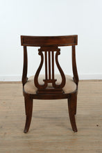 Load image into Gallery viewer, Kincaid Lyre-Back Accent Chair in Wood &amp; Neutral Upholstery
