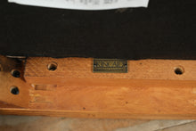 Load image into Gallery viewer, Kincaid Lyre-Back Accent Chair in Wood &amp; Neutral Upholstery
