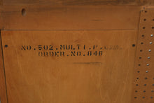Load image into Gallery viewer, Rare Mid Century Modern Bar Cabinet Hutch with Drop Front Dry Bar and Display Shelves
