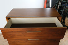 Load image into Gallery viewer, Mid Century Modern Walnut 5 Drawer Chest Marina Del Rey Dresser
