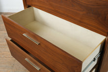 Load image into Gallery viewer, Mid Century Modern Walnut 5 Drawer Chest Marina Del Rey Dresser
