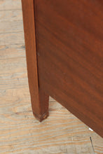 Load image into Gallery viewer, Mid Century Modern Mahogany Single Pedestal Desk with File Drawers
