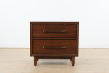 Load image into Gallery viewer, Northridge Home Marina Del Rey Walnut Nightstand with USB and Power Outlets
