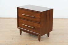 Load image into Gallery viewer, Northridge Home Marina Del Rey Walnut Nightstand with USB and Power Outlets
