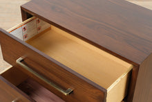 Load image into Gallery viewer, Northridge Home Marina Del Rey Walnut Nightstand with USB and Power Outlets
