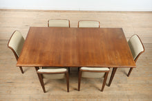 Load image into Gallery viewer, MCM Teak Dining Set by Knoll – Table &amp; 6 Chairs
