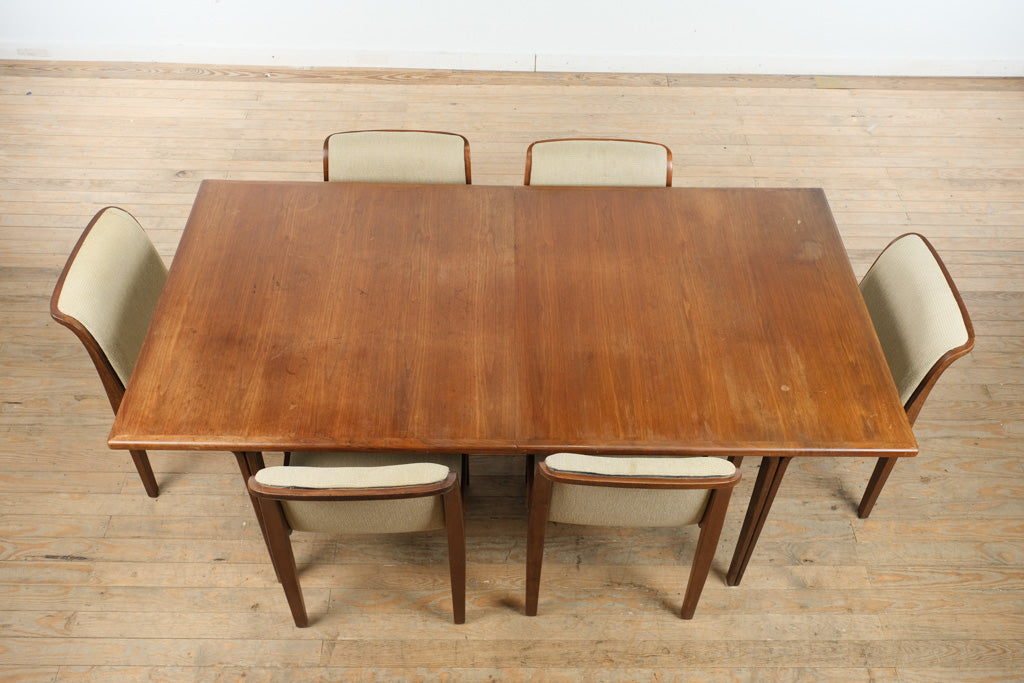 MCM Teak Dining Set by Knoll – Table & 6 Chairs