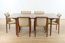 Load image into Gallery viewer, MCM Teak Dining Set by Knoll – Table &amp; 6 Chairs
