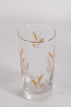 Load image into Gallery viewer, Vintage Gold Wheat Highball Glasses Set of 8 With Gold Rim
