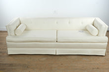 Load image into Gallery viewer, Elegant Ivory Mid-Century Modern Sofa / Couch - New Foam Cushions
