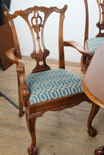 Load image into Gallery viewer, Councill Craftsmen Style Mahogany Double Pedestal Dining Table with 8 Chippendale Chairs
