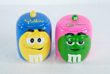 Load image into Gallery viewer, M and M Character Cookie Jar Set Yellow and Green Galerie 2003
