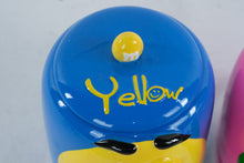Load image into Gallery viewer, M and M Character Cookie Jar Set Yellow and Green Galerie 2003
