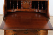 Load image into Gallery viewer, Vintage Maddox Mahogany Secretary Desk with Bookcase and Ball and Claw Feet
