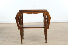 Load image into Gallery viewer, Wood Side Table with Lower Shelf and Magazine Rack Form
