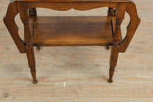 Load image into Gallery viewer, Wood Side Table with Lower Shelf and Magazine Rack Form
