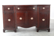 Load image into Gallery viewer, Mahogany Buffet with Slight Bow Front
