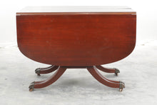 Load image into Gallery viewer, Mahogany Duncan Phyfe Drop Leaf Dining Table - 3 Leaves
