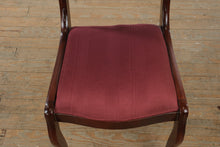 Load image into Gallery viewer, Mahogany Saber-Leg Chair with Carved Floral Crest
