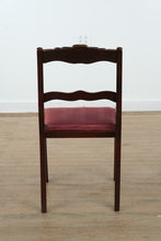 Load image into Gallery viewer, Mahogany Saber-Leg Chair with Carved Floral Crest
