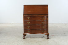 Load image into Gallery viewer, Governor Winthrop Style Mahogany Serpentine Front Secretary Desk
