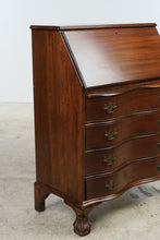 Load image into Gallery viewer, Governor Winthrop Style Mahogany Serpentine Front Secretary Desk
