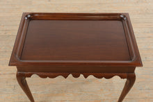 Load image into Gallery viewer, Mahogany Queen Anne Tea Table with Tray Top and Pull Out Slides
