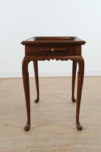 Load image into Gallery viewer, Mahogany Queen Anne Tea Table with Tray Top and Pull Out Slides

